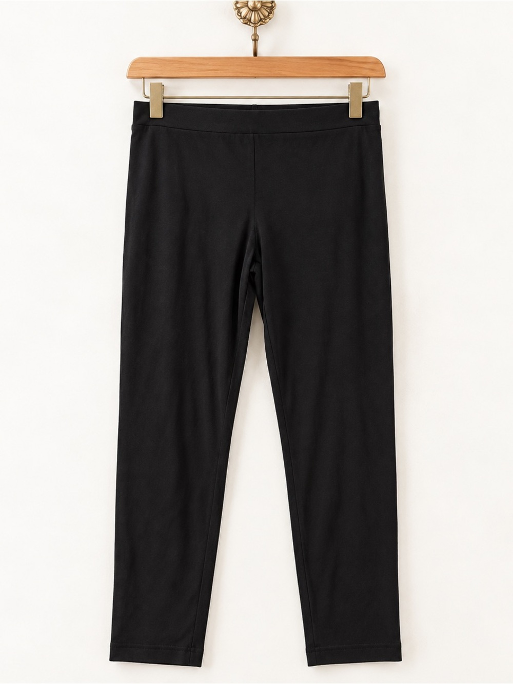 Theory Black Stretch Pima Cotton Capri Leggings Size Small